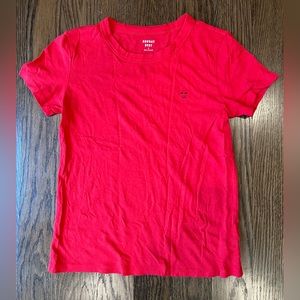 Red Sunday Best mini tee with smiley face